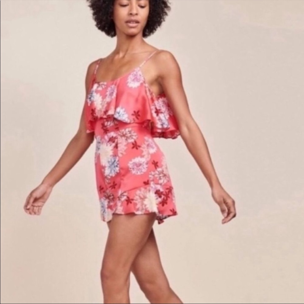 BB Dakota Pink Floral Romper